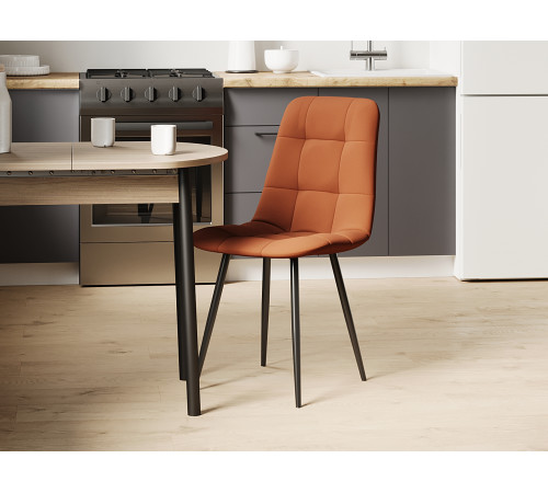 Стул Фред / Кристофер, оранжевый/черный