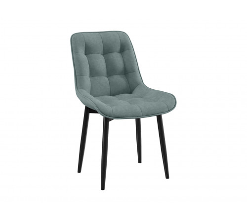 Комплект стульев 2 шт Бостон / Кайл, серый микровелюр/черные ножки