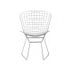 УТ000004219 Стул обеденный Bertoia, хромированный, с белой подушкой