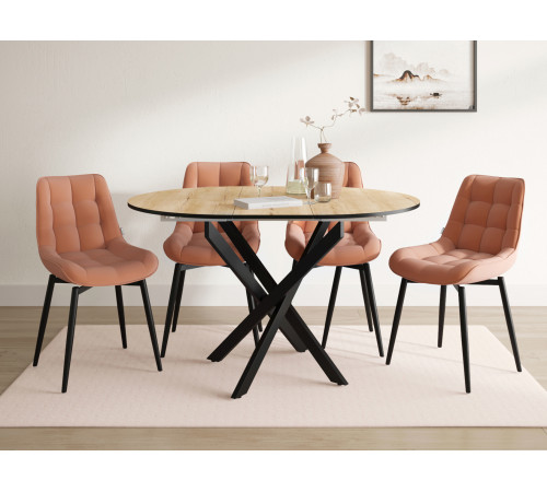 Стул Бостон / Кайл, оранжевый/черный