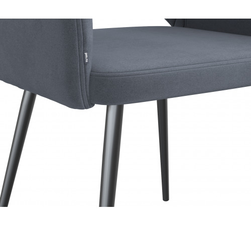 Комплект стульев 2 шт. София / Николас, светло-серый микровелюр/белый