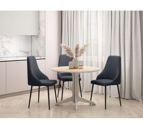 Кухонный стул Генри / Кора, бежевый/черный