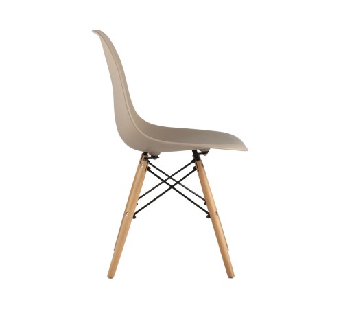 УТ000000272 Стул EAMES, бежево-серый, дер. ножки (8056PP DARK GREY) [бежево-серый]
