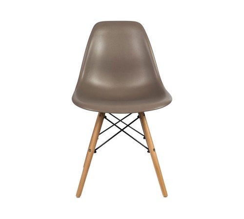 УТ000000272 Стул EAMES, бежево-серый, дер. ножки (8056PP DARK GREY) [бежево-серый]