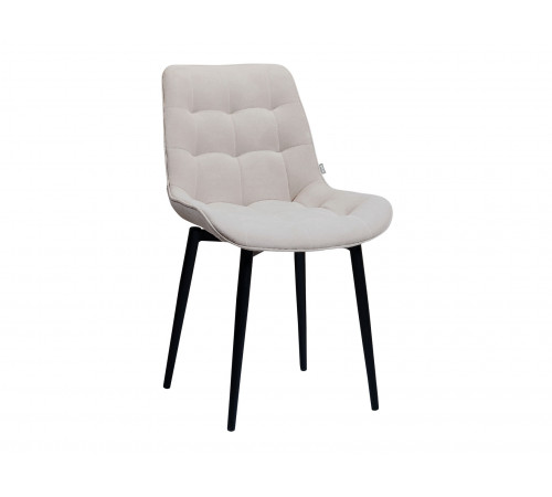 Комплект стульев 2 шт Бостон / Кайл, серый микровелюр/черные ножки