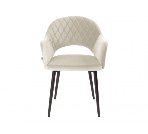 Комплект стульев 2 шт. София / Николас, светло-серый микровелюр/белый