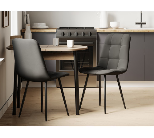 Стул Фред / Кристофер, графит/черный