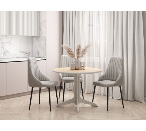 Кухонный стул Генри / Кора, бежевый/черный