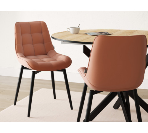 Стул Бостон / Кайл, оранжевый/черный