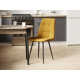 Комплект стульев 2 шт Фред / Кристофер, темно-желтый микровелюр/черный