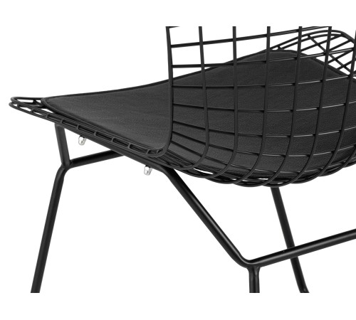 УТ000004220 Стул обеденный Bertoia, черный, с черной подушкой УТ000004220 Стул обеденный Bertoia, черный, с черной подушкой