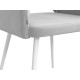 Комплект стульев 2 шт. София / Николас, светло-серый микровелюр/белый
