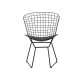 УТ000004220 Стул обеденный Bertoia, черный, с черной подушкой