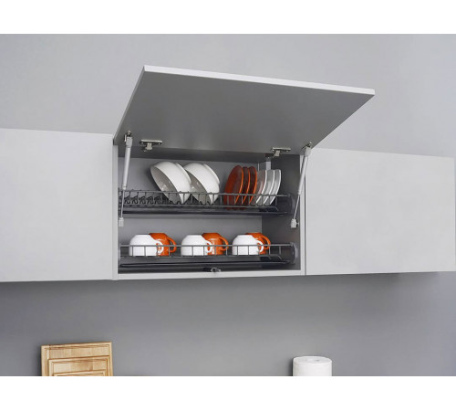 MD1-5SS Сушка для посуды двухуровневая с поддоном, в базу 500 мм, серебристый