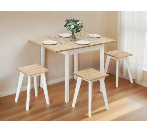 2000026010395 Табурет квадратный Клето, массив березы/белый