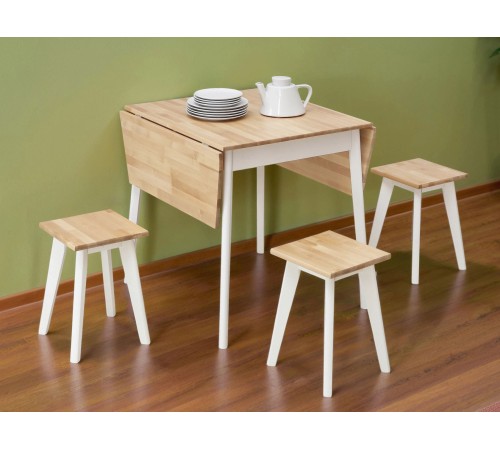 2000026010395 Табурет квадратный Клето, массив березы/белый