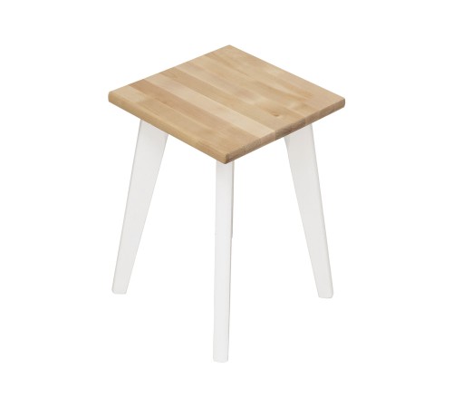 2000026010395 Табурет квадратный Клето, массив березы/белый