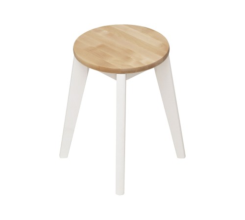 2000026010333 Табурет круглый Дези, массив березы/белый