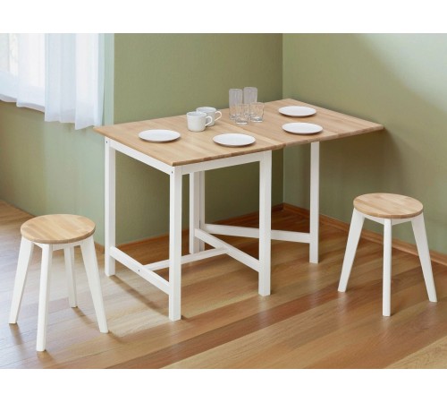 2000026010333 Табурет круглый Дези, массив березы/белый