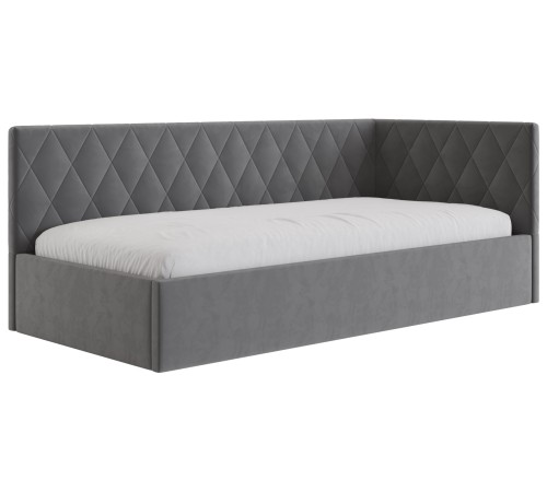 Тахта с подъемным механизмом Алекс 120х200, кремовый велюр + Матрас Optima SХ 22 120х200