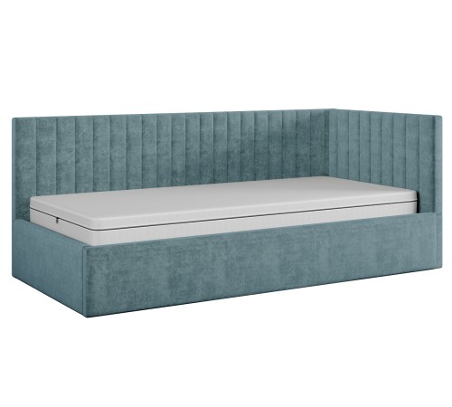 Тахта с подъемным механизмом Эйми 90х200, бирюзовый шенилл