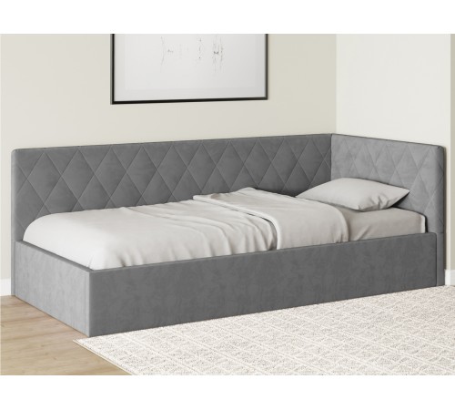 Тахта с подъемным механизмом Алекс 120х200, кремовый велюр + Матрас Optima SХ 22 120х200