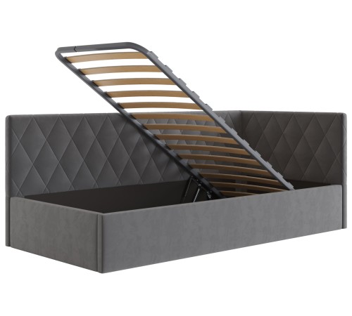 Тахта с подъемным механизмом Алекс 120х200, кремовый велюр + Матрас Optima SХ 22 120х200