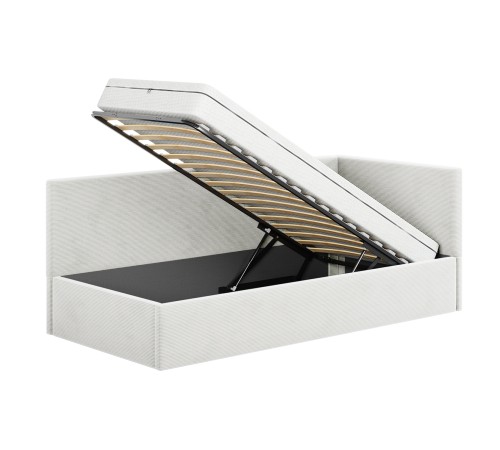 Тахта с подъемным механизмом Риана 90х200, молочный велюр