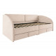 Тахта Валли с ящиками 90х190, кремовый велюр