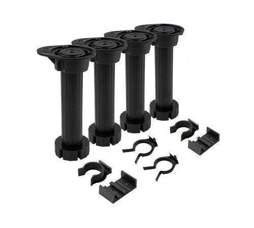 Комплект разборных регулируемых опор 4 шт H15 4pcs-FLX15B, черный