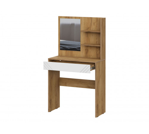 Стол туалетный Кайло, дуб золотой/белый матовый