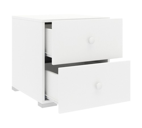 Тумба Абрис 2 ящ 332.03, белый глянец/белый