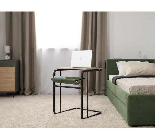 Стол журнальный Марвэл, черный/плэйн/мосс