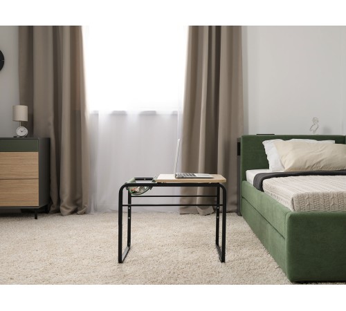 Стол журнальный Марвэл, черный/плэйн/мосс