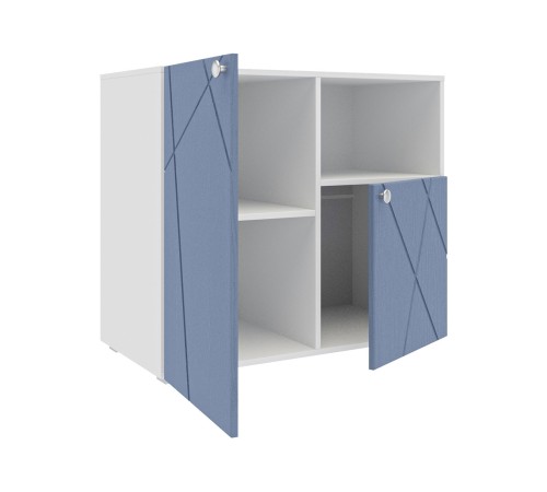 Тумба Абрис 2 дв ниша 332.06, дуб адриатика синий/белый Тумба Абрис 2 дв ниша 332.06, дуб адриатика синий/белый