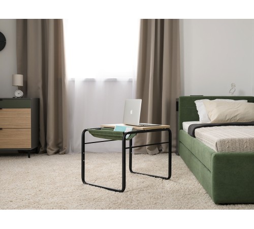 Стол журнальный Марвэл, черный/плэйн/мосс