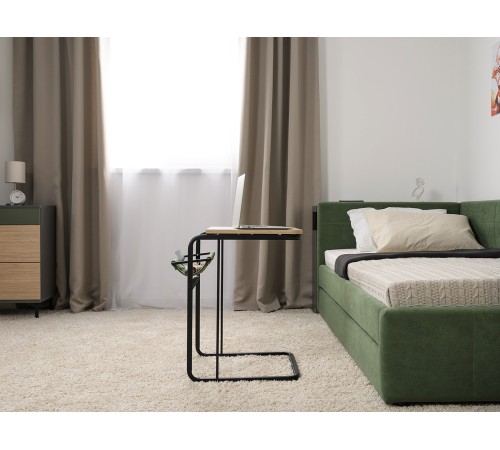 Стол журнальный Марвэл, черный/плэйн/мосс