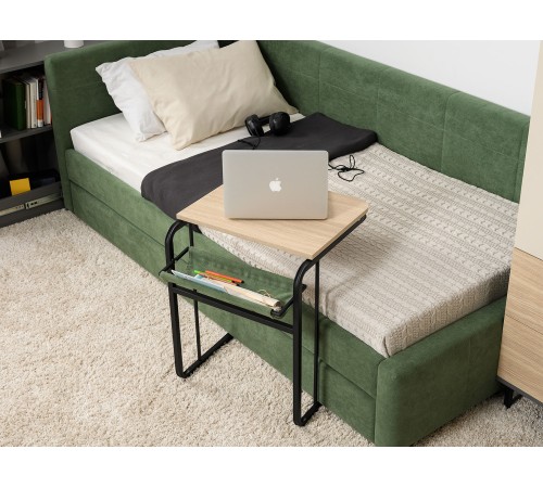 Стол журнальный Марвэл, черный/плэйн/мосс