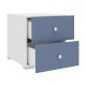 Тумба Абрис 2 ящ 332.03, дуб адриатика синий/белый