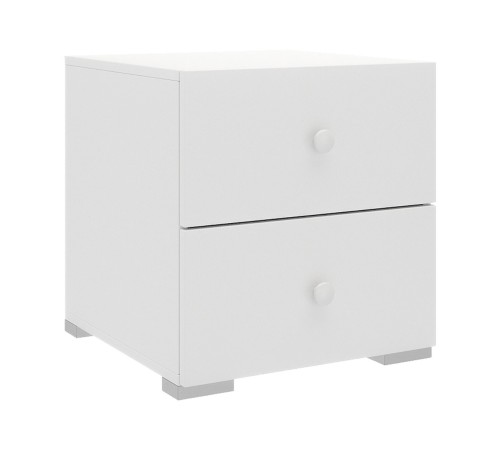 Тумба Абрис 2 ящ 332.03, белый глянец/белый