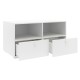 Тумба Абрис 2 ящ ниша 332.05, белый глянец/белый