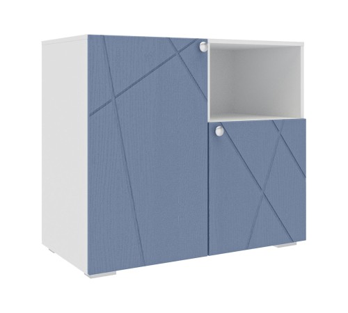 Тумба Абрис 2 дв ниша 332.06, дуб адриатика синий/белый Тумба Абрис 2 дв ниша 332.06, дуб адриатика синий/белый