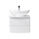 Тумба под раковину Луна 600-0-2 со столешницей навесная с раковиной, белый