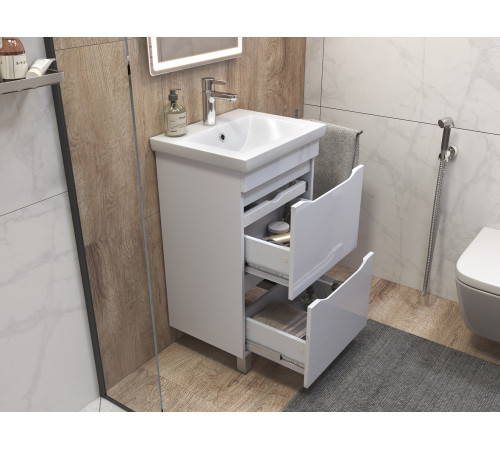 Тумба под раковину Грани 600-0-2 (Комо), белый