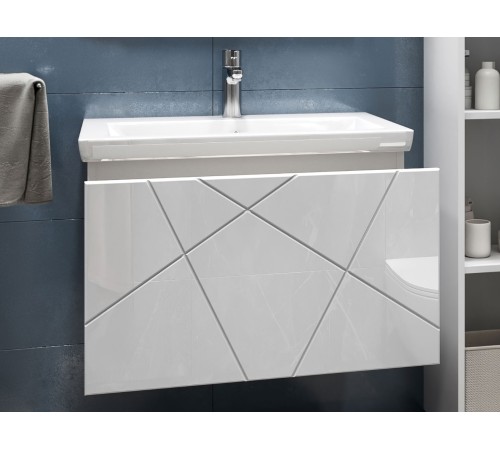 Тумба под раковину Геометрия 800-0-1 (Комо) навесная, бетон