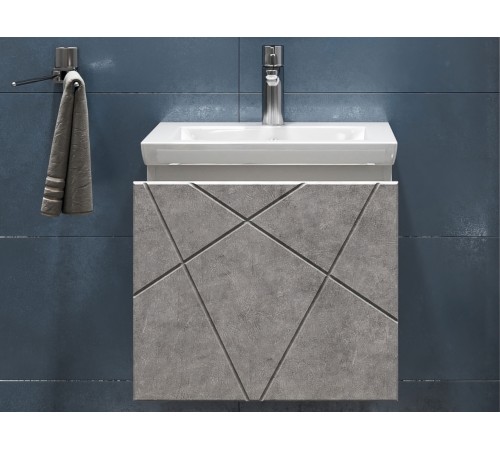 Тумба под раковину Геометрия 800-0-1 (Комо) навесная, бетон