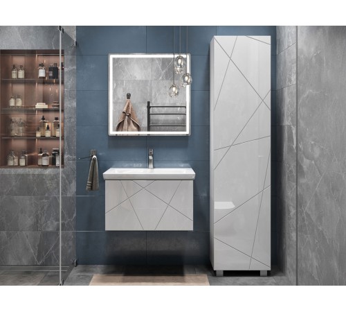 Тумба под раковину Геометрия 800-0-1 (Комо) навесная, бетон