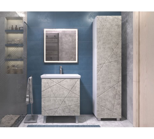 Тумба под раковину Геометрия 600-0-2 (Комо), бетон