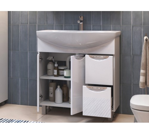 Тумба под раковину Каллао 800-2-2 с раковиной (Балтика)