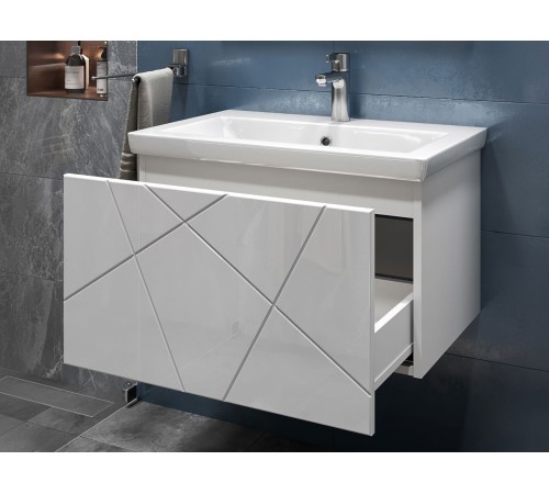 Тумба под раковину Геометрия 800-0-1 (Комо) навесная, бетон